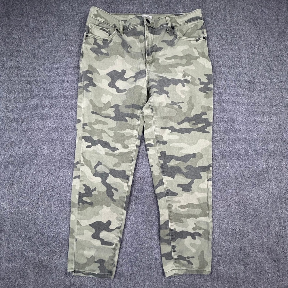 Nili Lotan for Target Pants Womens 14 Green Camo Tapered Stretch Military Casual